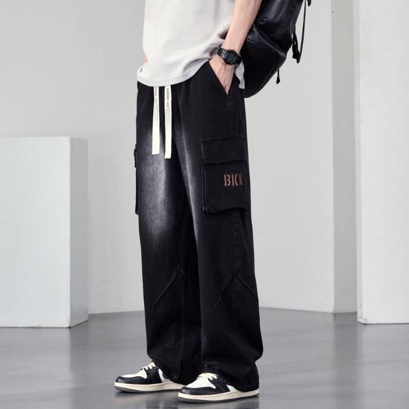 

Новые весенне-летние рабочие джинсы мужские прямые свободные повседневные брюки большого размера мужские 8XL