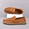 Fashion Genuine Leather Men's Loafers Handmade Men Slip on Shoes Walking Moccasins Casual Male Work Flats Breathable Male Business Shoes