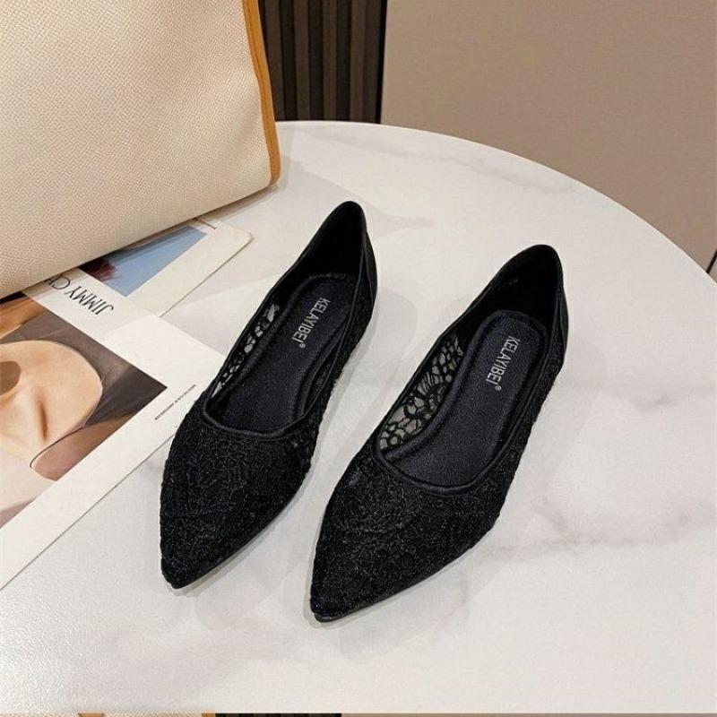 Slip-on Shoes for Women Office Pointed Toe Sexy Offers Woman Flats Offer Trends 2025 Vulcanized Shoe Deals New Arrival Cotton 39