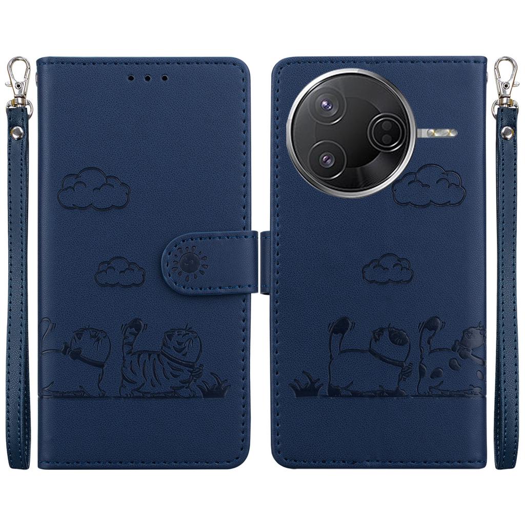 For Xiaomi Poco F7 Pro 5G/F7 Ultra 5G/Redmi K80 Pro 5G/K80 5G Case RFID Blocking Kitten Pattern TPU+PU Leather Phone Cover