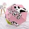 1pc Cow Love Automatic Folding Umbrella, 8-Rib Durable Iron Frame, Compact Travel Umbrella for Women & Men026