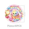 Baozi Party Decor Set: Squeeze Toy Plates, Cups, Napkins, Banners, Balloons, Cake Toppers