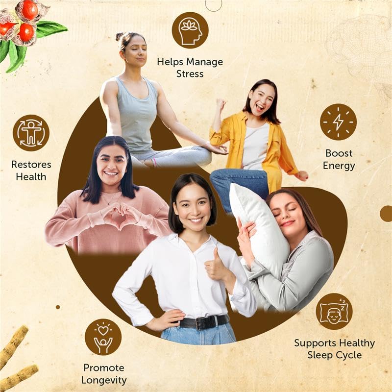 Neuherbs Ashwagandha 500mg Daily Herbal Supplement Extract Tablets For Men And Women Stress Relief Energy Pack Of 1