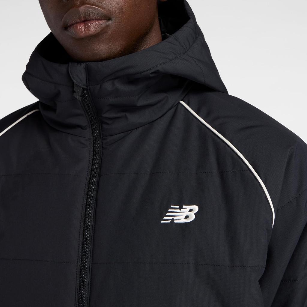 New Balance Cappotto da panchina imbottito corto Nero da uomo (AMJ53172) Taglia M
