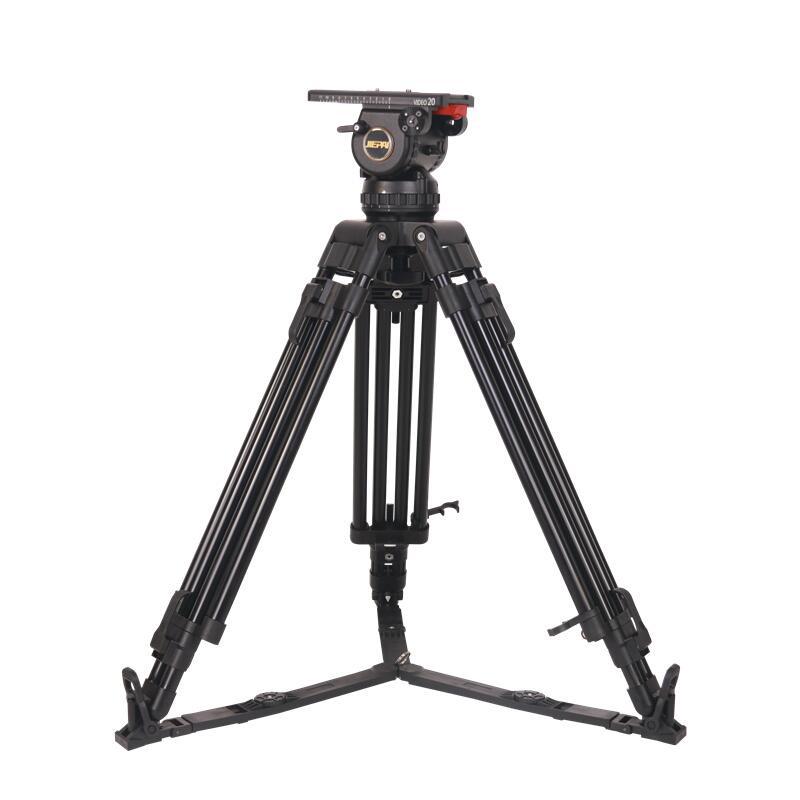 8K Shooting Hydraulic Pan-Tilt Tripod Set JP-v20LPRO Broadcast-Grade Aluminum Alloy