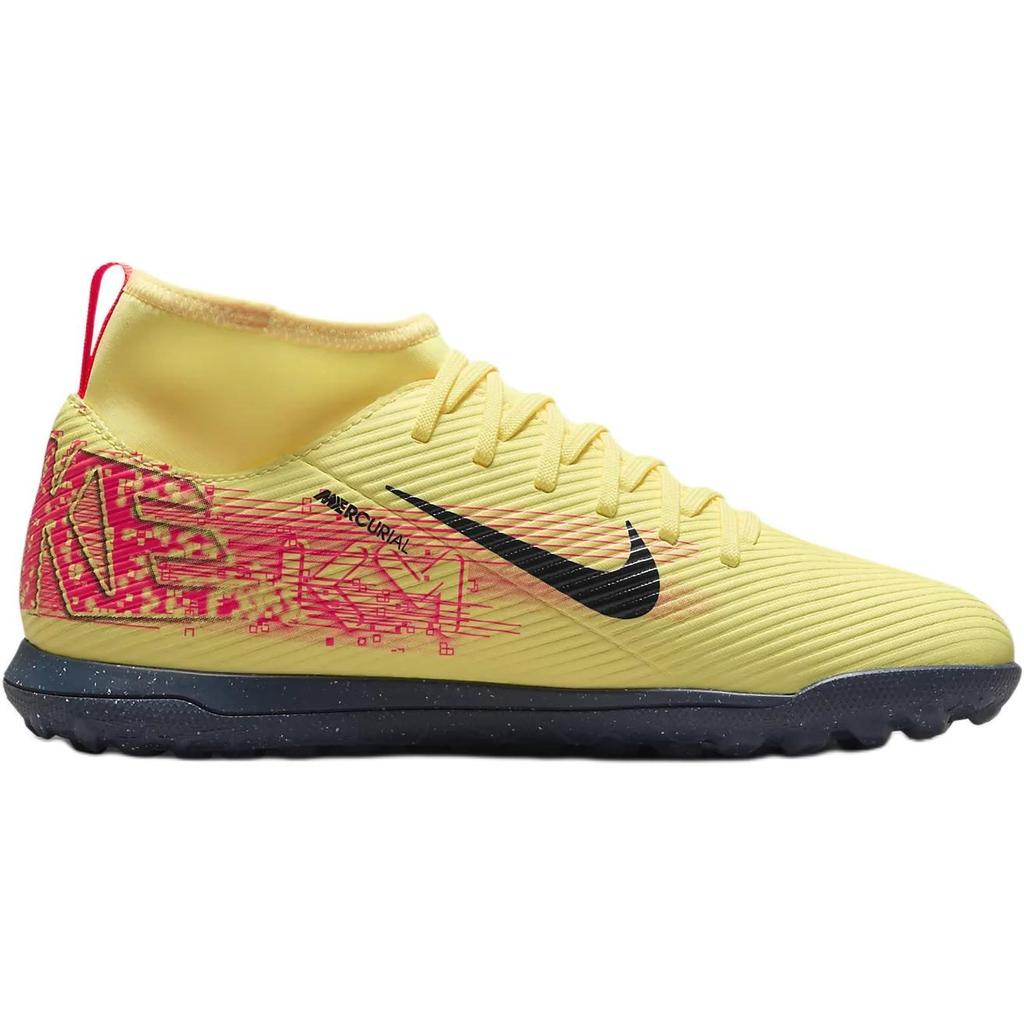 Nike Mercurial Superfly 10 Leather Mid Top Kids' Soccer Shoes Yellow Unisex HJ6933-800