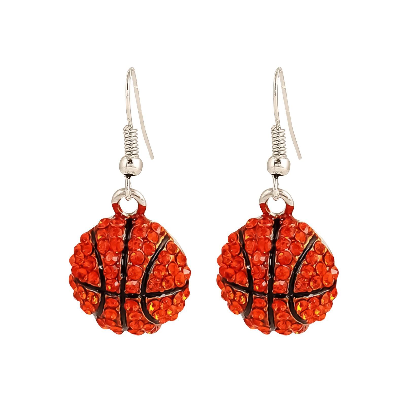 Inlaid Zircon Ball Pendant Earrings One Size