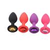 Silicone Anal Plug with Diamonds - Unisex Dilator & Beads Toy