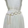 Belt Women Luxury Metal Chain Designer  Large Ring Waist Strap Dress Coat Skirt Decorative Waistband