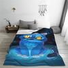 Derpy Tiger Warm Soft Blanket Kpop Demon Hunters Students Plush Throw Blanket Print Couch Chair Flannel Bedspread Sofa Bed Cover