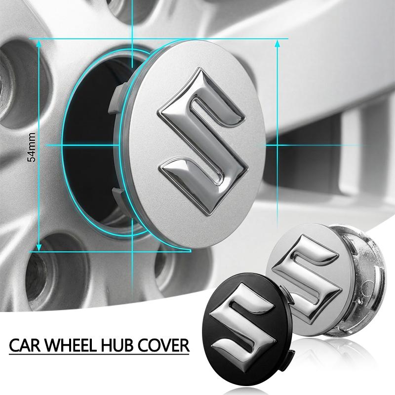 4Pcs 54MM Car Wheel Center Caps Hub Cap Covers Emblem Styling for Suzuki 400 Vitara Gsr 600 Jimny Escudo Swift Strom 650 Samurai Ltz