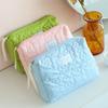 1PC Heart Shaped Candy Cloud Makeup Bag Soft and Cute Ins Girl Large Capacity Portable Storage Bag Dormitory Toilet Bag