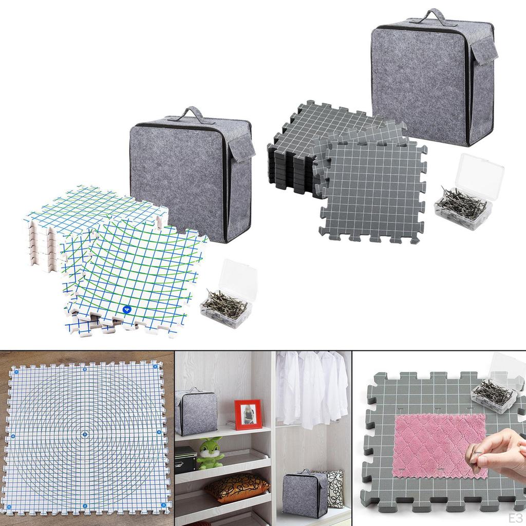 Blocking Mats for Knitting Boards Extra Thick, Crafts with T Pins Grids