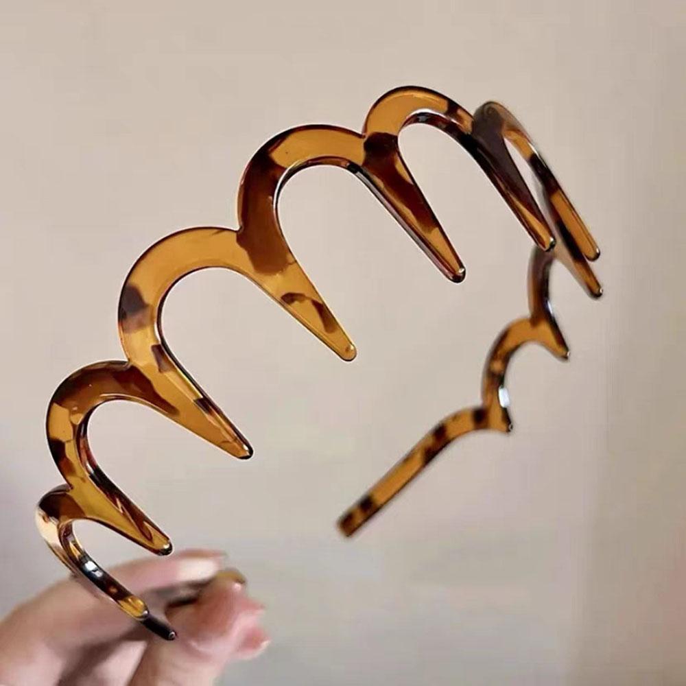 Fashion Glasses Frame Shape Acrylic Hairbands Women Lady Toothed Headband Anti-slip Hair Hoop Fashion Hair Accessory Decor Props