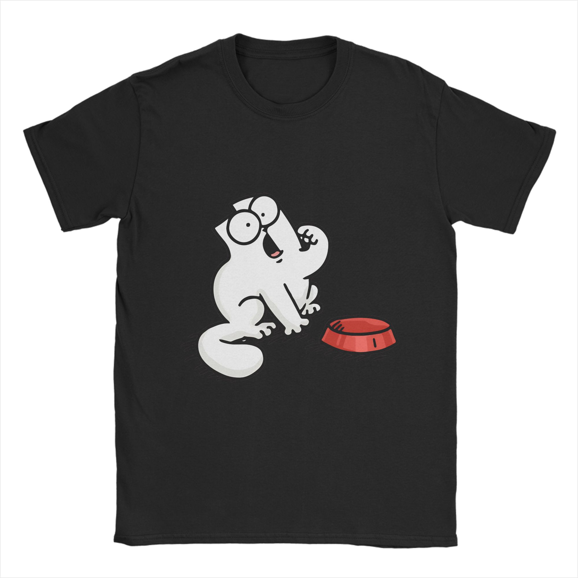 

Simons Cat T Shirt Beach Harajuku T Shirts Men s Cotton O Neck Oversize Clothing Short Sleeve Y2K Funny Tshirt - Men s Summe... S разноцветный
