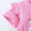 Sommer-T-Shirt für Mädchen: Süßes Muster, Rundhalsausschnitt, Kurzer Ärmel, Europäischer & Amerikanischer Stil für Kleine bis Mittlere Kinder.