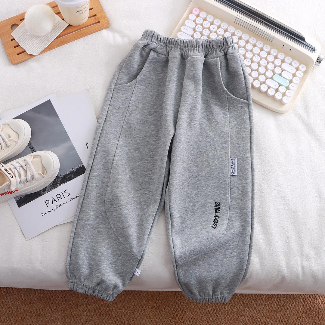 Kids Casual Sports Joggers: Spring 2026 Boys Korean-Style Loose Sweatpants 110 cm