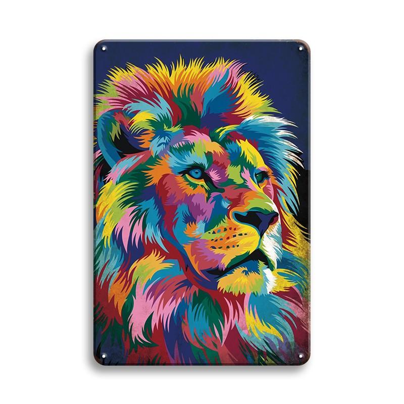 INEED Vintage Pet Plaque Cat Dog Metal Tin Sign Pub Bar Home Decor Lion Corgi Shepherd Art Poster Retro Decor Wall Iron Plate