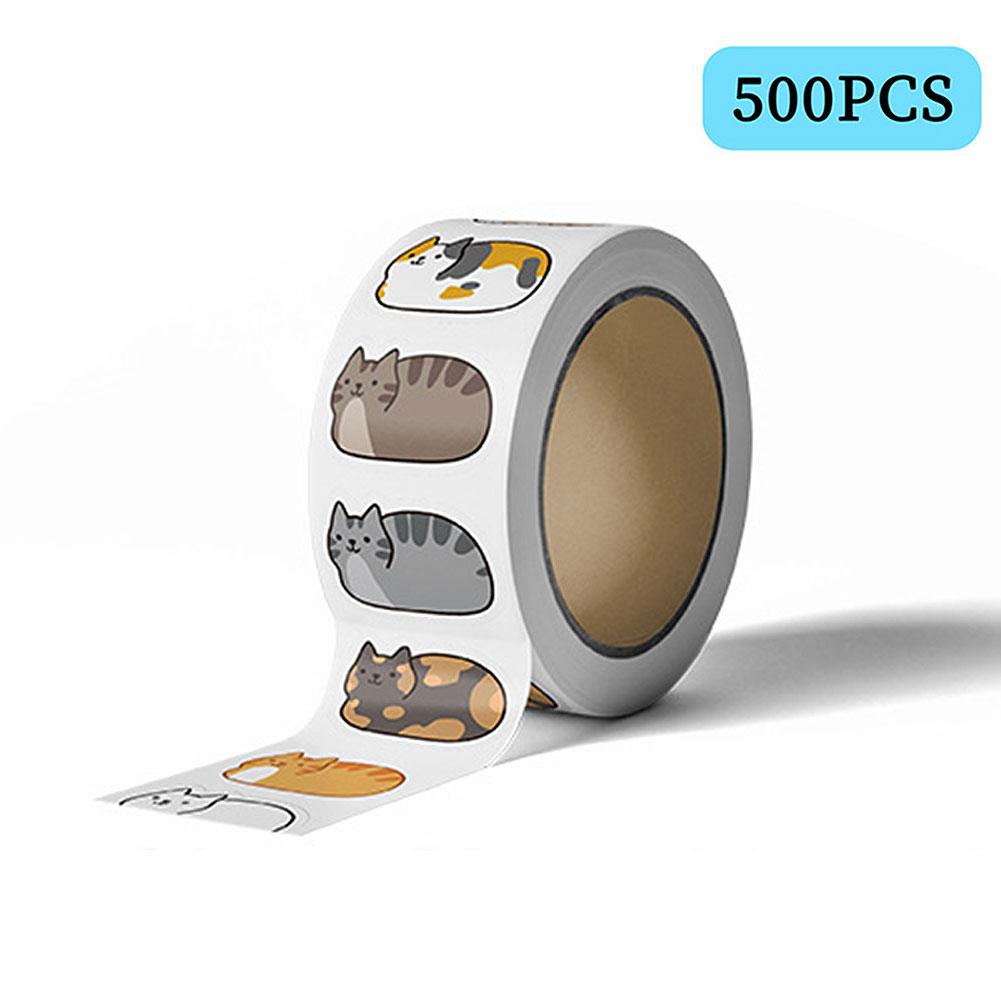 

500PCS Kawaii Cartoon Cat Tuo Tuo Roll Stickers Skateboard Laptop Luggage Skateboard Phone Gift Waterproof Phone Cute Sticker