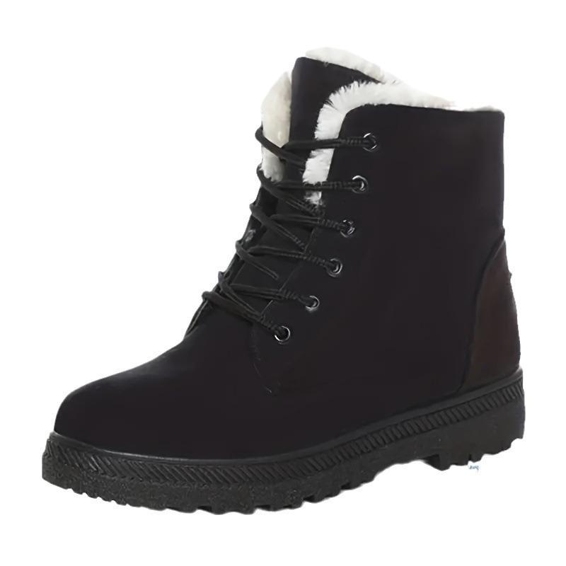 Snow Boots Women's New Winter Short Tube Piled Thickened Warm and Comfortable Large Cotton Shoes