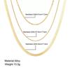 Stainless Steel Double Layer Necklace For Women  Non-Fading Gold Color Blade Snake Chain Chokers Necklace Female Jewelry