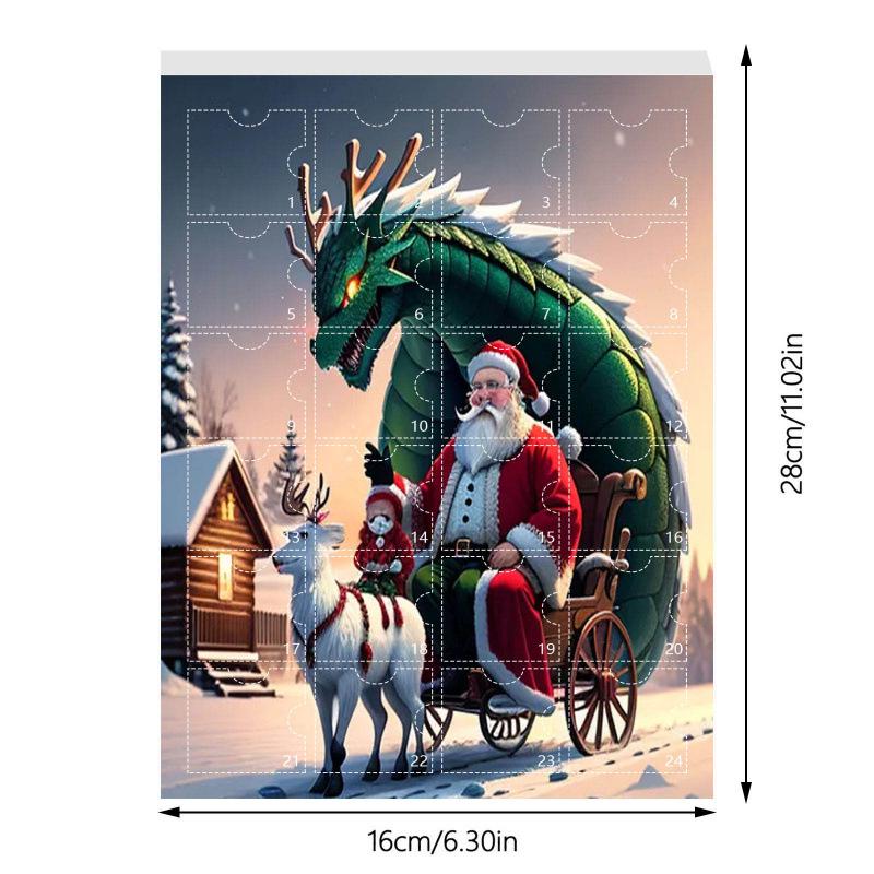 New Christmas Advent Countdown Blind Box: 24 Days of Christmas Tree Ornaments with Dinosaur Pendants