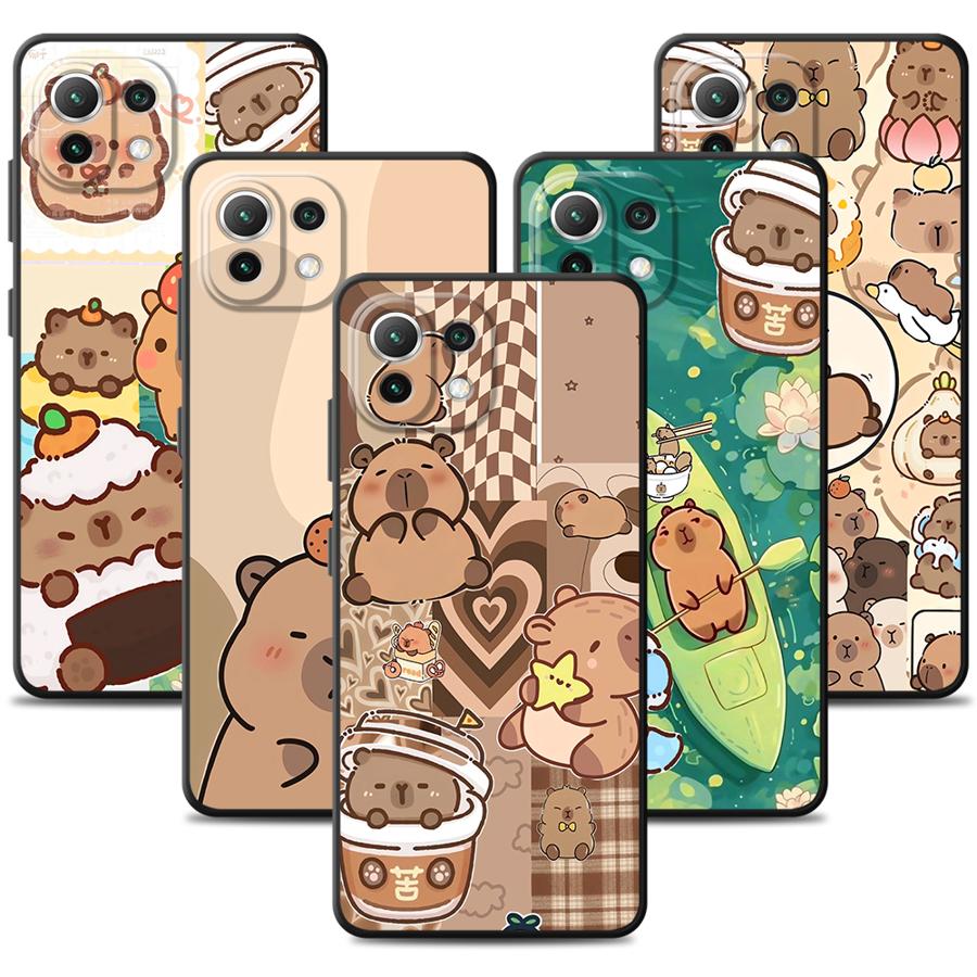 Cute Capybara Funda Phone Cover Case for Xiaomi Mi 14 13 Lite 12T Pro 15 Pro 12 11 11T 12X 10T