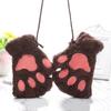 14Colors Girl Winter Lovely Fluffy Plush Gloves Fingerless Bear Cat Paw