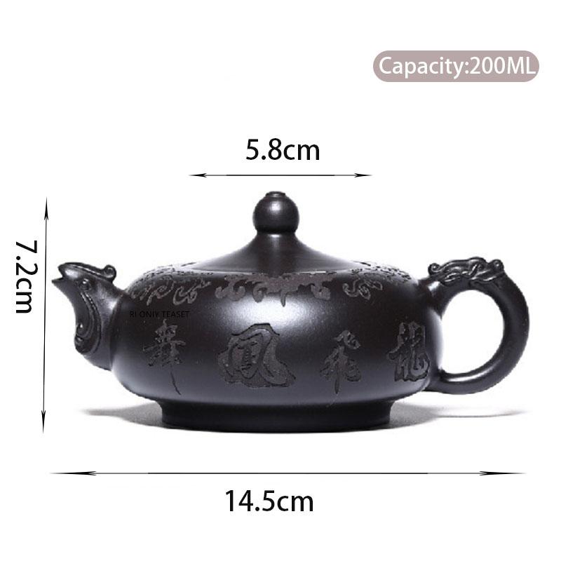 

200ml Yixing Purple Clay Teapots Tradition Handmade Tea Pot Beauty Tea Infuser Kettle Chinese Raw Ore Zisha Teaware Tea Ceremony