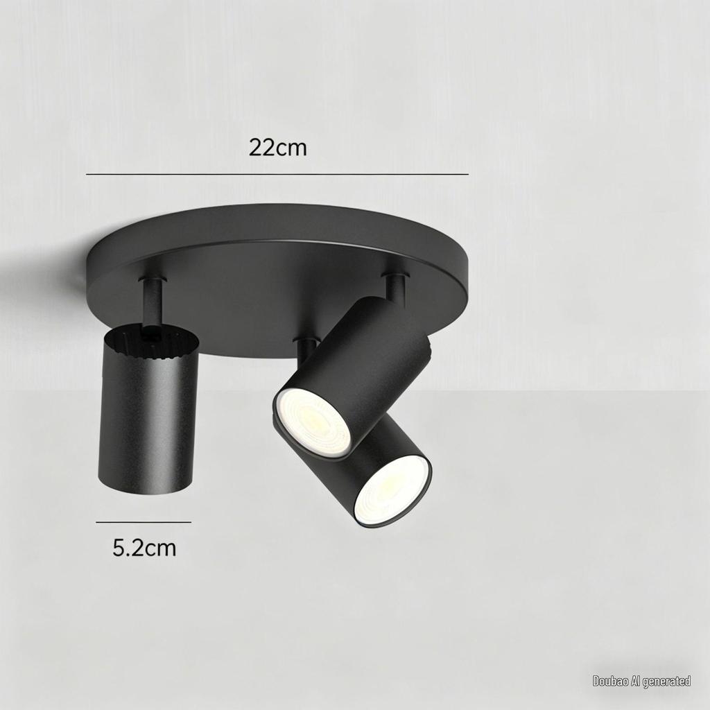 Round GU10 Surface Mounted Spotlight, Anti-Glare Minimalist Ceiling Downlight for Living Rooms, Aisles, and Cloakrooms
