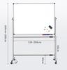 Mobile Double-Sided Magnetic Whiteboard and Chalkboard