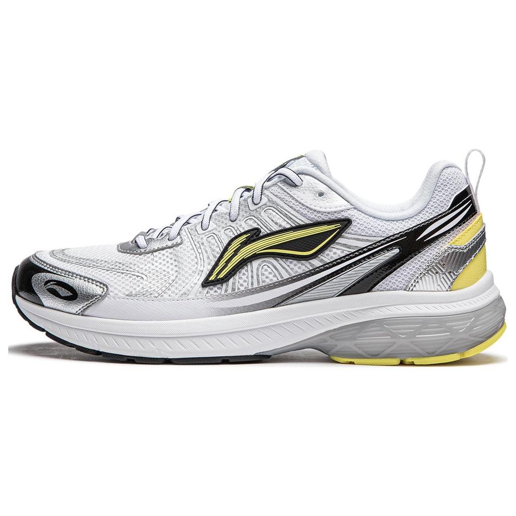 Li Ning Fuyiao 1.0 V3 Lightweight High Resilience Shock Absorbing Durable Low Top Running Shoes Men Running Shoes Silver ARXU003-4