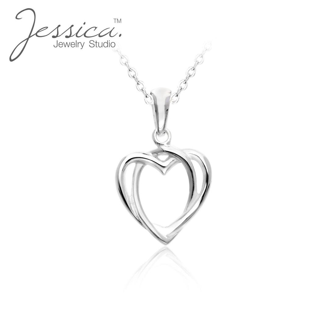 Buy Love Knot Infinity Heart Pendant Necklace in Pure 925 Sterling ...