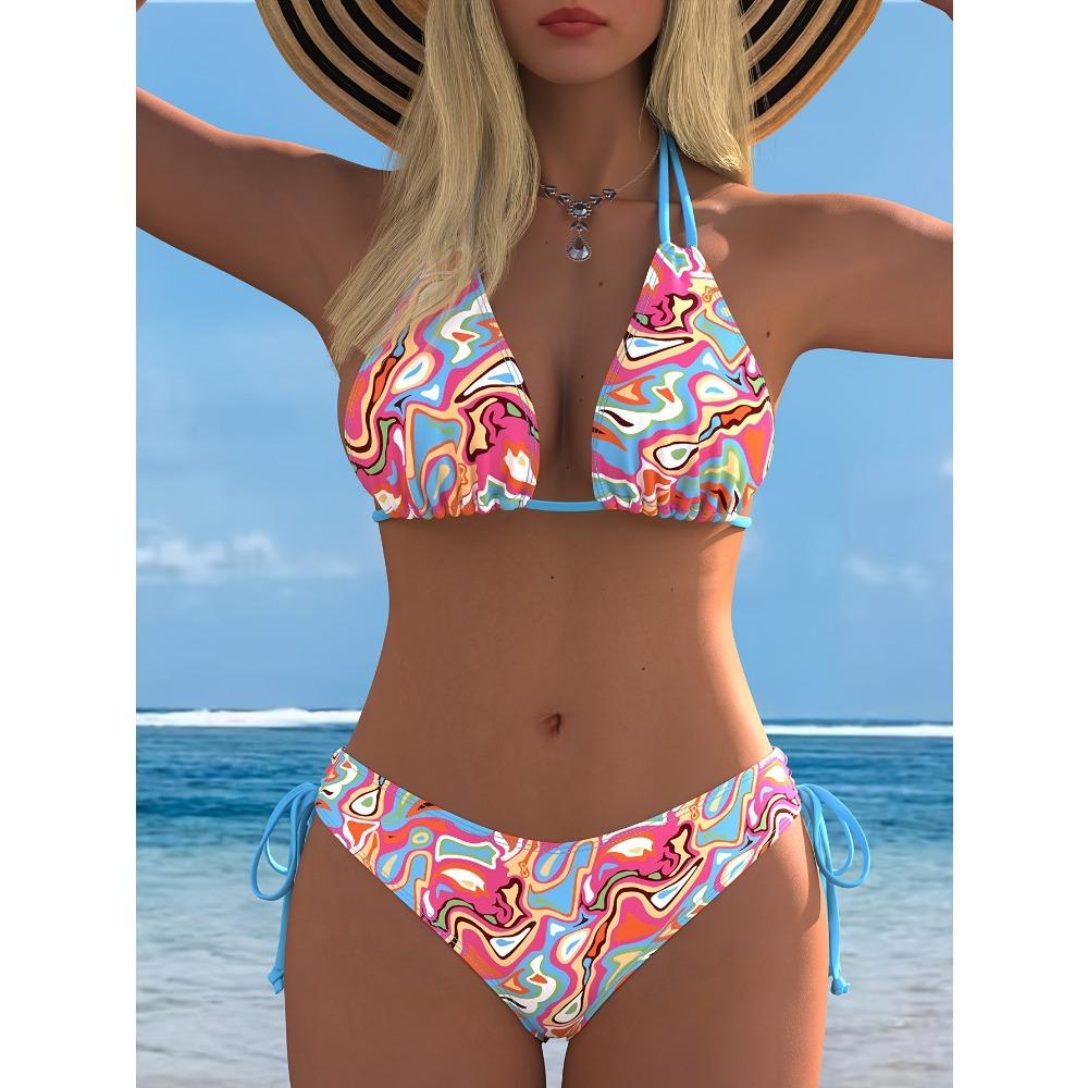 Sexy Zweiteiliges Bikini-Set, Sommer Damen Strand Badeanzug Bademode Dessous