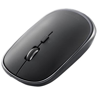 ELECOM Slint Wireless Bluetooth 4 Connects To 3 Compatible with and Medium Size M-TM15BBGM/EC Mouse, Slim, Quiet, Rechargeable, Buttons,