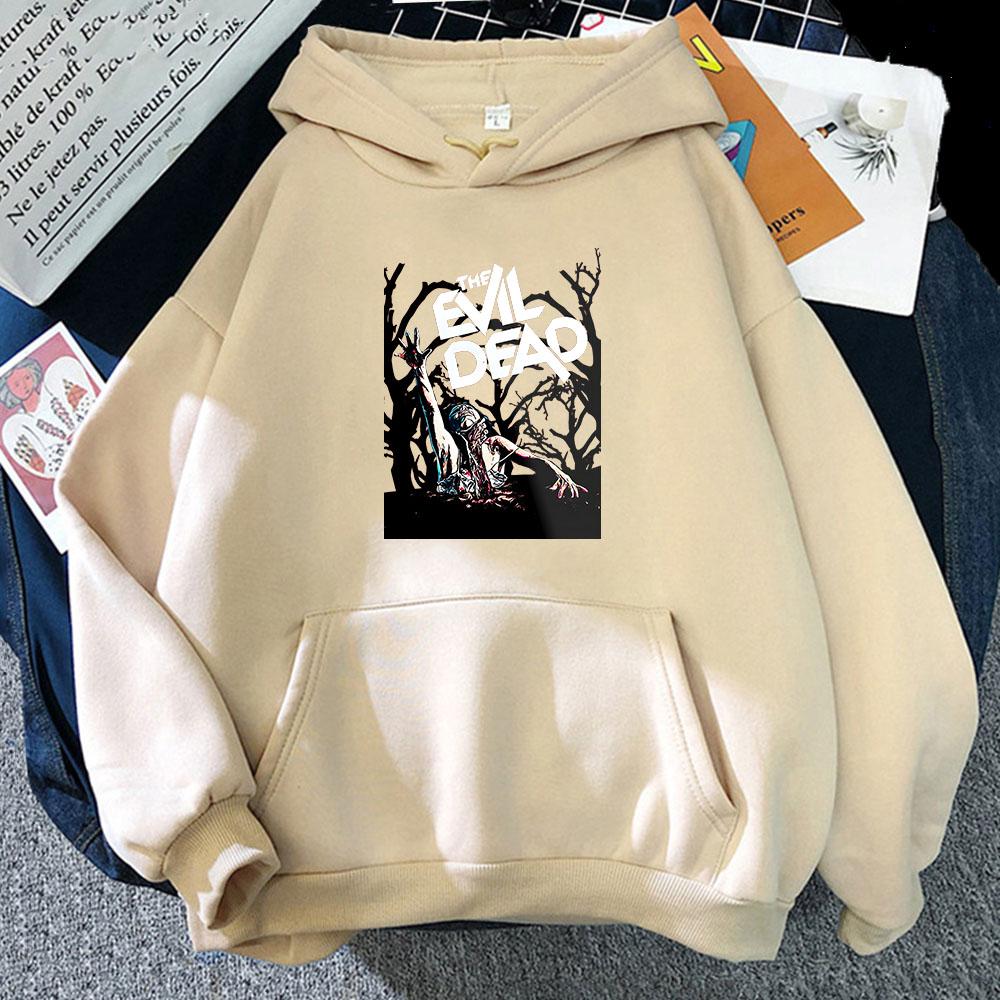 

Толстовка с капюшоном Evil Dead с принтом ужасов для мальчиков/девочек Модная одежда Moletom Aldult Пуловеры XS