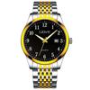 Men's Watch Light Luxury Simple Digital Korean Edition Trendy Steel Belt Waterproof Male Fashion Quartz Clock Watches