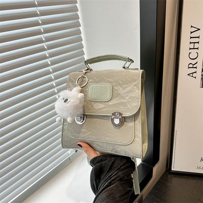 Retro Hong Kong Style Backpack Women'S High-Value Handbag Multi-Purpose Messenger Bag Women'S Travel Commuter Backpack