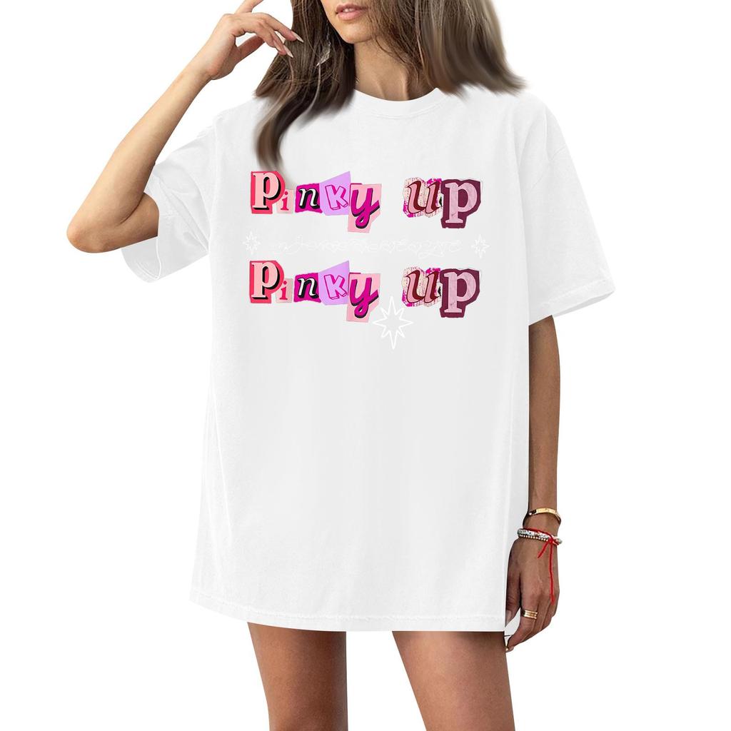 Women's Casual Fashion Round Neck Casual Print Short Sleeve T-Shirt Top