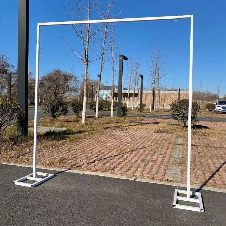 Golden Wrought Iron Wedding Arch Telescopic Stand for Stage Decoration