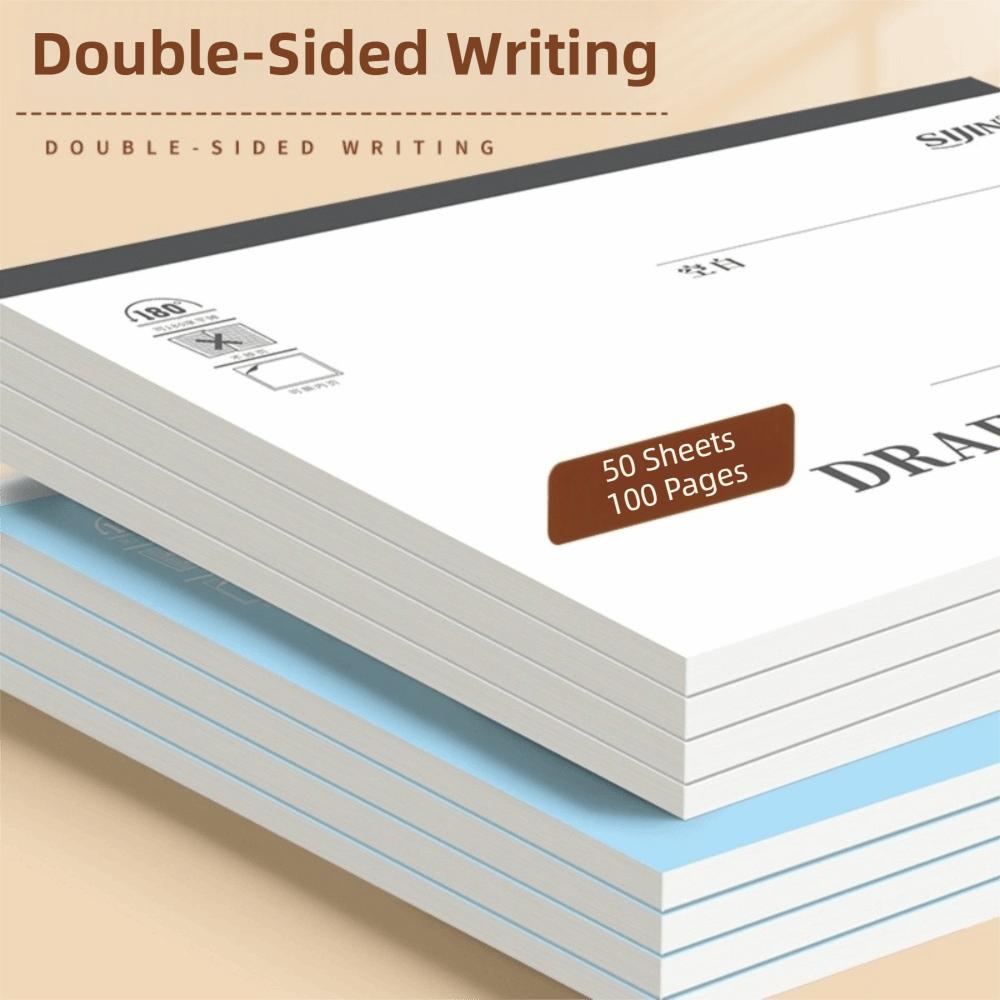 50 Sheets Flip-Up Draft Notebook 16K Note Paper Multi-purpose Draft Book Students