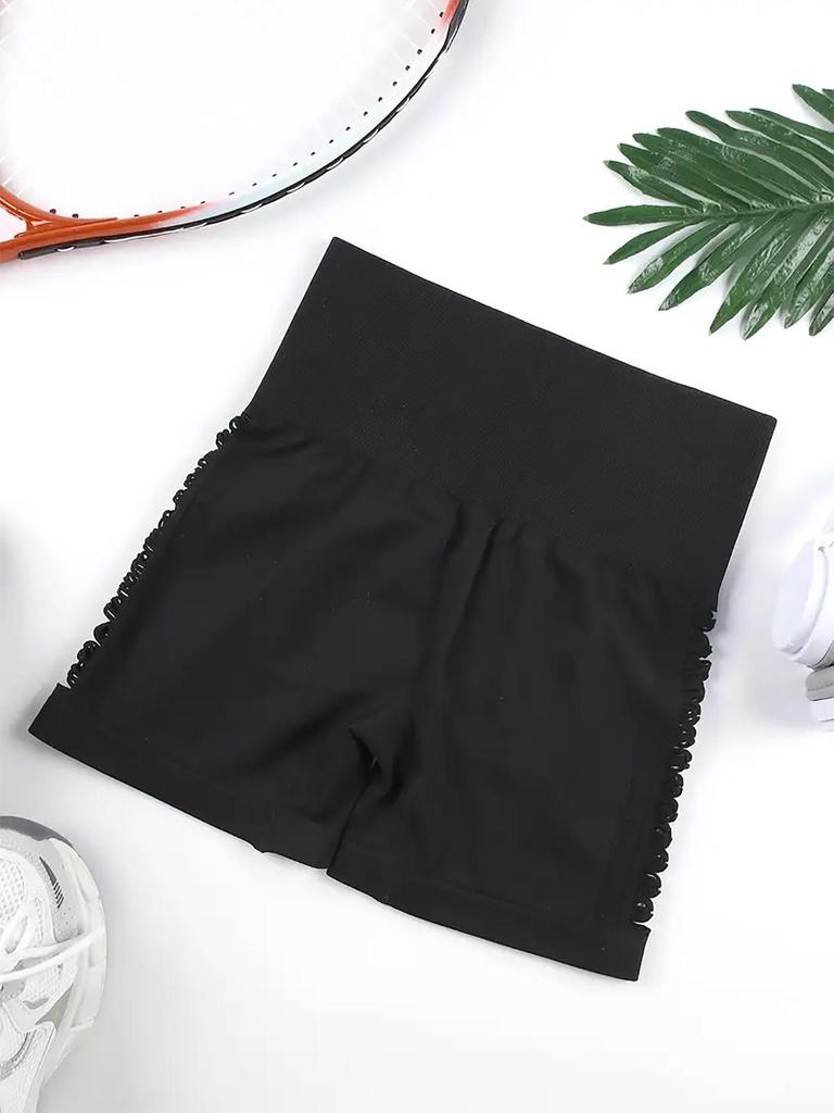 Women's High-Waisted Seamless Butt-Lifting Cutout Yoga Shorts