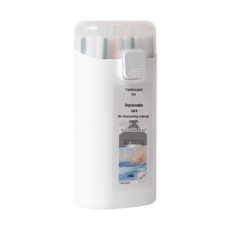 Tianzhuo Silinebilir Renkli Kalemler: 24/36 Renk, Otomatik Yağlı, Kapaklı ve Değiştirilebilir Uç Tutuculu, Bileme Gerektirmeyen.