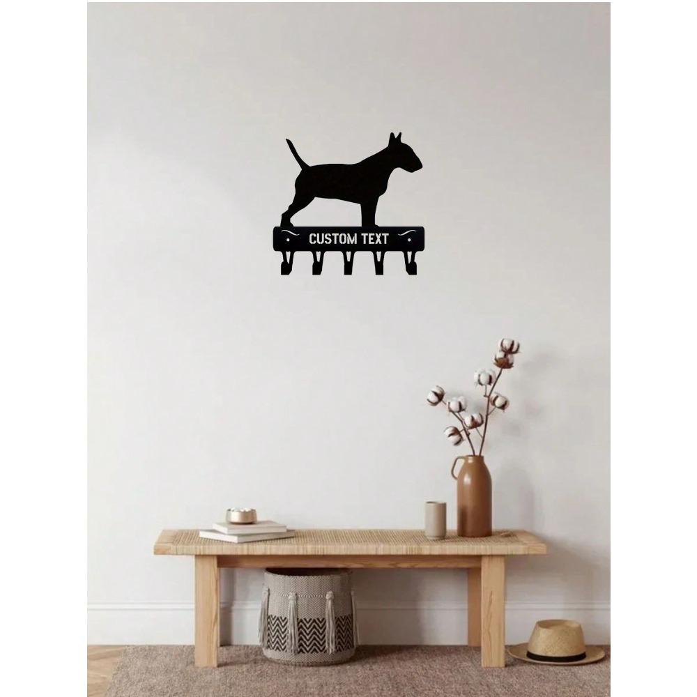 Personalized Dog Name Hook Metal Wall Mount Key Holder Home Entryway Organizer