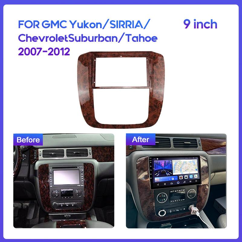 9inch FOR GMC Yukon/SIRRIA/ChevroletSuburban/Tahoe 2007-2012 Car stereo radio Android frame panel Center fascia cable harness