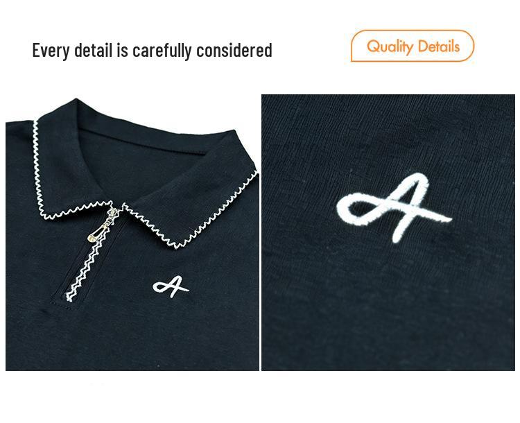 Women's 2026 Stylish Slimming Short-Sleeve Polo Top with Lapel