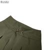 ZANZEA Women Elegant Casual Solid Color Loose Long Skirts