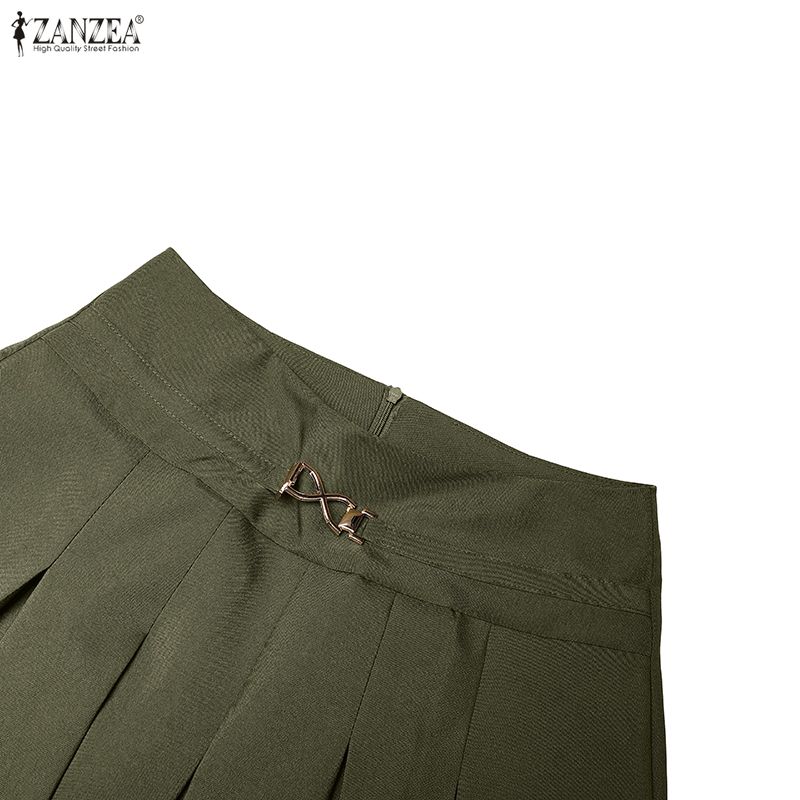 ZANZEA Women Elegant Casual Solid Color Loose Long Skirts