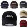 Print Embroidered Baseball Hat Adjustable Sun Protection Visor Cap Outdoor Use Duck Tongue Caps For Women Men Dad Hats Latest Colorado Letter