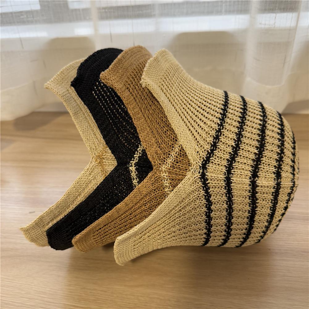 

Summer hollow bucket hat women s sunscreen hat thin anti-ultraviolet sun hat fashion basin hat bucket sun hat Adult average size чорний